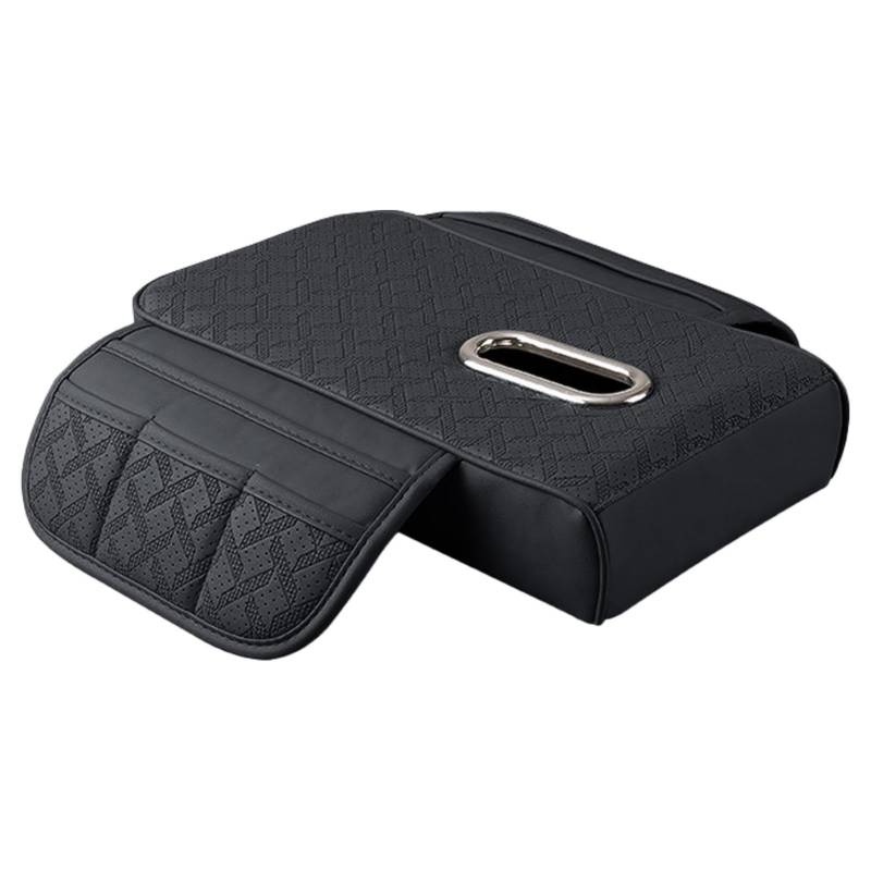 Auto Mittelkonsole Abdeckung Armlehne Sitzbox Abdeckung Mittelkonsole Ergonomisches Booster Pad Armlehne Sitzbox Schutz mit Seitentaschen, Mittelkonsole Kissen für Reisen, Alltag von Generisch