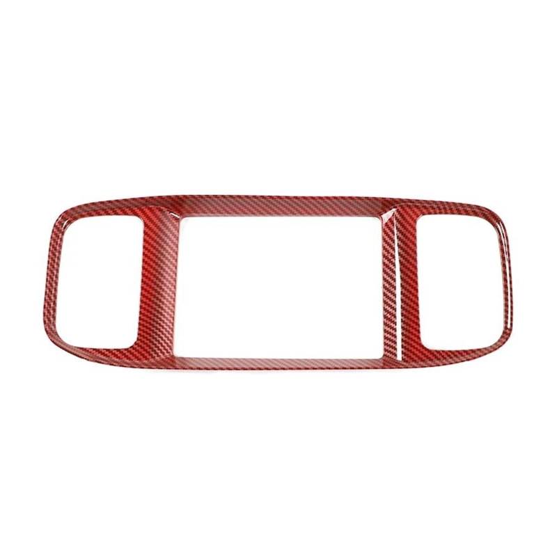 Auto-Mittelkonsolen-Armlehnenfolie Auto Dashboard Navigation Bildschirm Panel Rahmen Trim Abdeckung Dekoration Zubehör Für Ladegerät 2015 +(Carbon Red) von Generisch