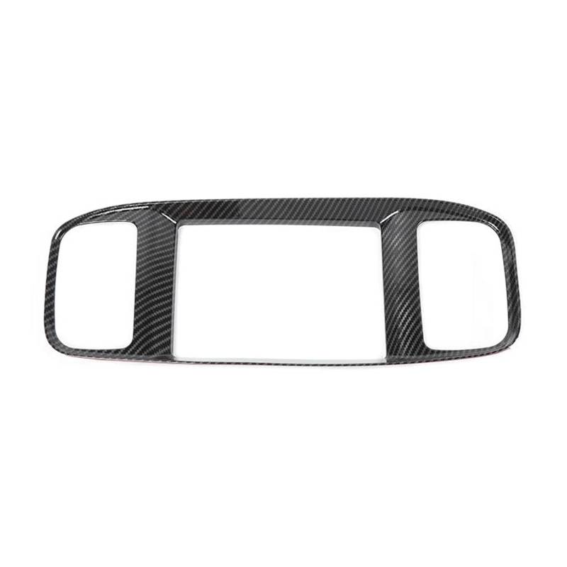 Auto-Mittelkonsolen-Armlehnenfolie Auto Dashboard Navigation Bildschirm Panel Rahmen Trim Abdeckung Dekoration Zubehör Für Ladegerät 2015 +(Carbon fiber) von Generisch