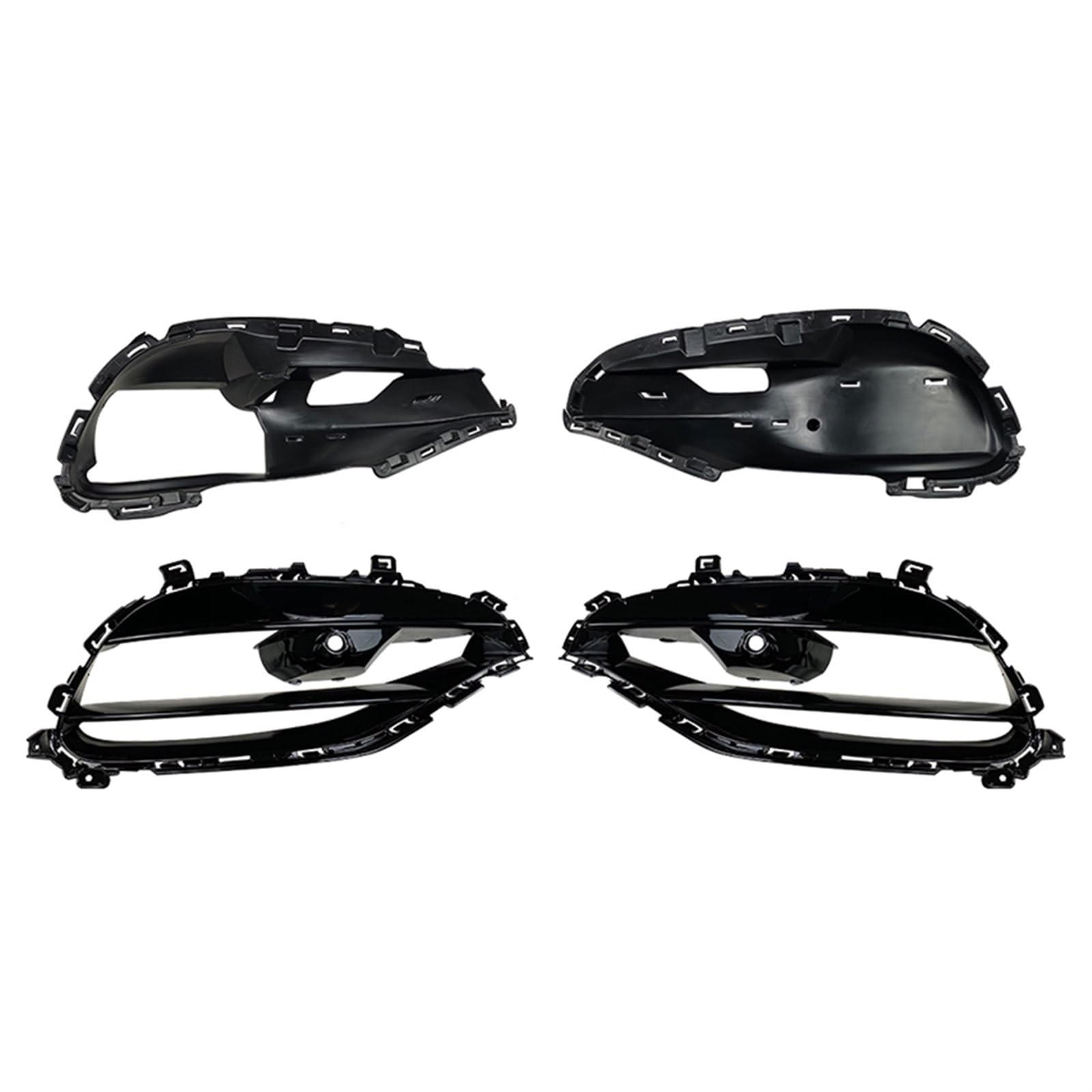 Auto-Nebelscheinwerfer-Baugruppen 1Set Auto Front Stoßstange Nebel Lampe Kühlergrill für Mercedes für Benz AClass W176 A180 A200 A250 A45 für AMG 2016-2018 schwarz ABS Kunststoff von Generisch