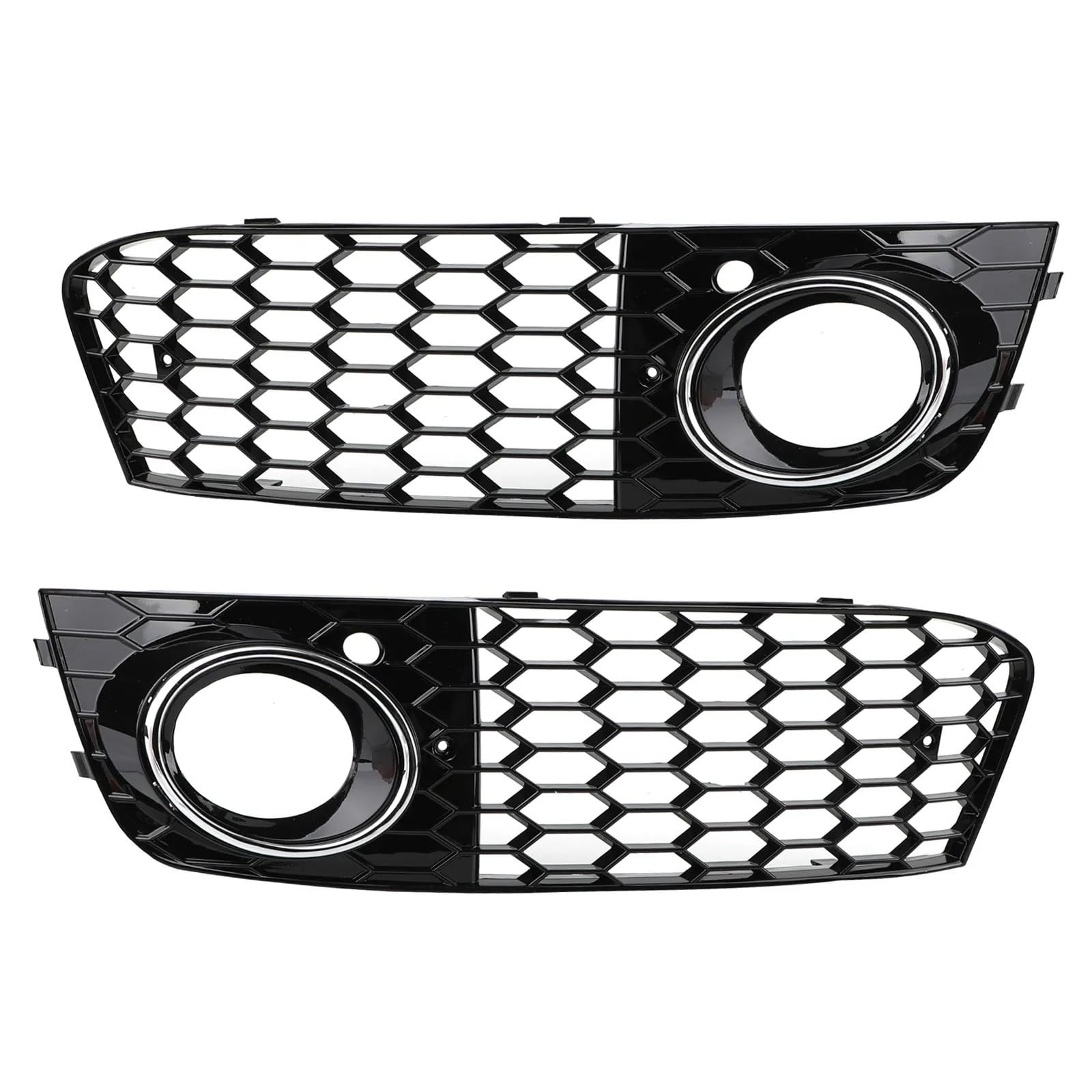 Auto-Nebelscheinwerfergitter A4 B8 RS4 2009-2012 für Honeycomb Mesh Nebelscheinwerfer Offen für Entlüftung A4 Gitter für Ansaugabdeckung 8KD807682 8KD807681 Grillteile(Chrome) von Generisch