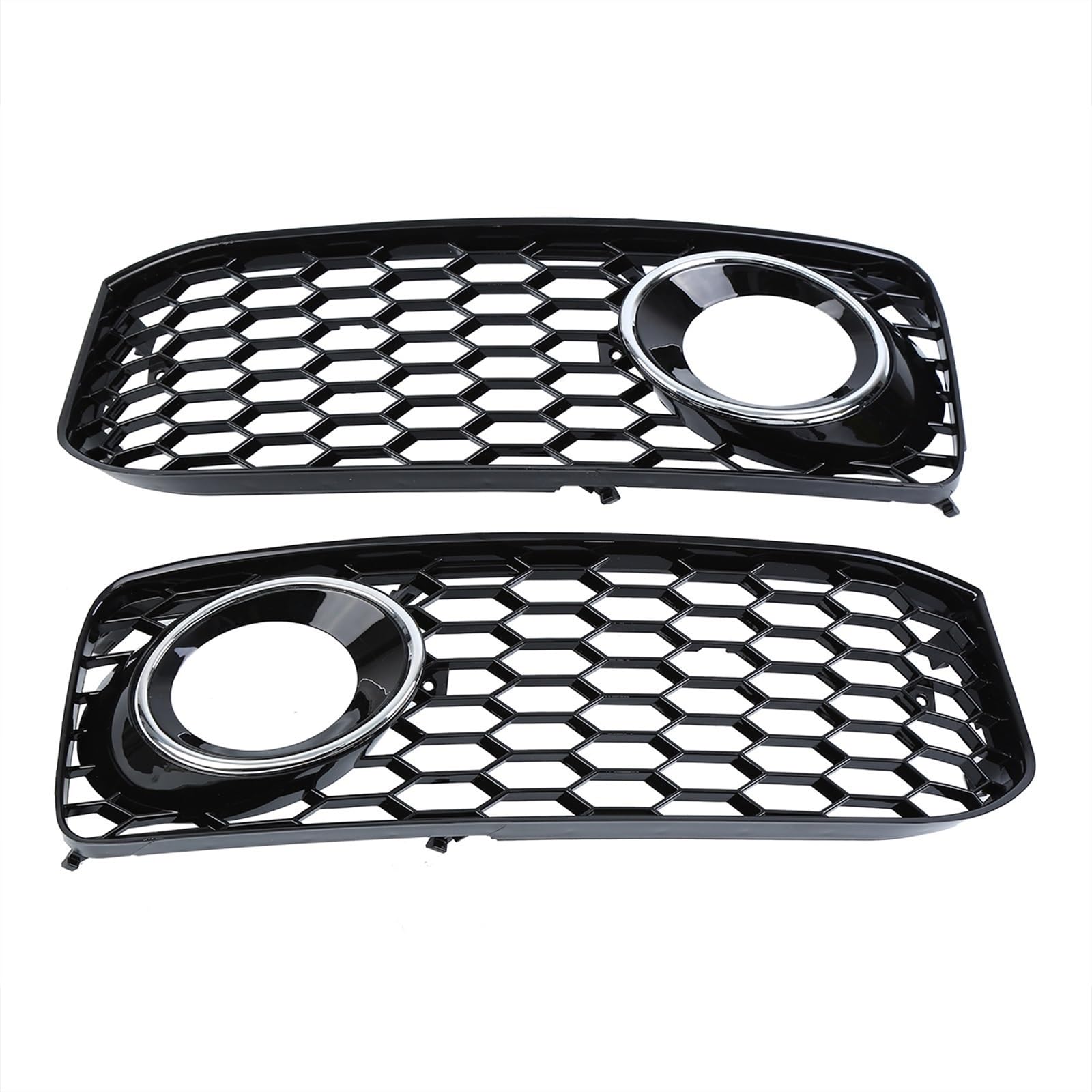 Auto-Nebelscheinwerfergitter A5 SLine/S5 B8 RS5 2008–2012 2 Stück Auto Nebelscheinwerfer Kühlergrill Lampenabdeckung H1ycomb Hex Frontgrill Schwarzer Grill von Generisch