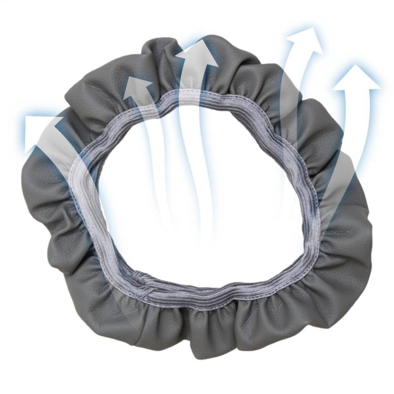 Auto-Radabdeckung, bequemer Griff, PU-Leder-Radschutz, Auto-Innenzubehör, LKW-Lenkradabdeckungen, Schweißabsorption für Lenkräder von Generisch