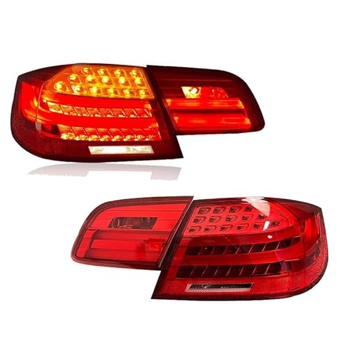 Auto-Rücklicht 4PCS Rückleuchten Für BMW 3 Serie M3 E92 330i 335i M3 2005-2013 Bremse Hinten + für Reverse + Drehen für Signal Lampe Auto Zubehör(4PCS Red) von Generisch