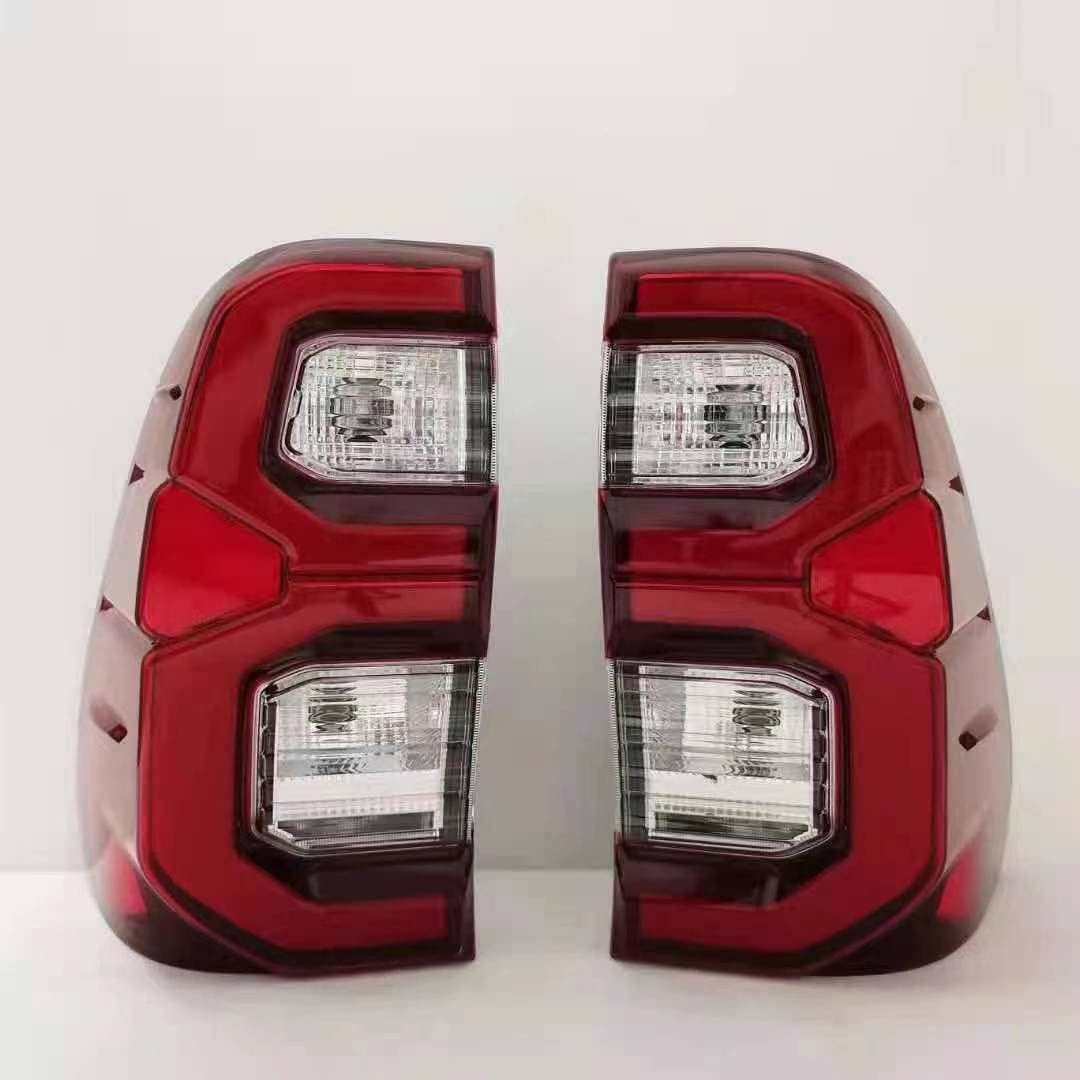 Auto-Rücklicht Außen Rückleuchten Für Toyota Für Hilux Für Revo Für Rocco 2020 2021 2015-2019 Led-rücklichter drehen Für Signal Bremse Für Reverse Tag Licht(RED color) von Generisch