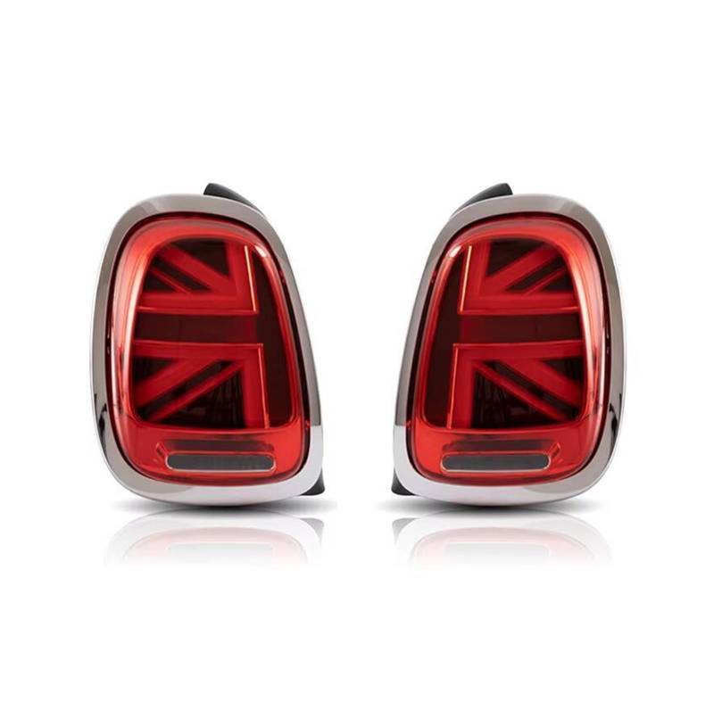 Auto-Rücklicht Auto Rücklicht Für Mini für Cooper F55 F56 F57 2014-UP für BMW für Mini F55 F56 F57 für Cooper Auto Hinten Lampe Auto Schwanz Lampe Anhängerbeleuchtung(Red plated frame) von Generisch