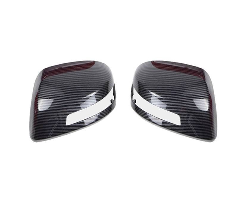 Auto-Rückspiegelgehäuse Für Honda Für Civic 9th 2012-2015 Autozubehör Seitenspiegel Abdeckung Rückspiegelkappe Kohlefaser 1 Paar(1 pair with lamp) von Generisch