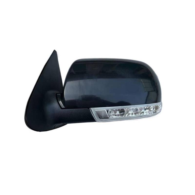 Auto-Rückspiegelkappe Für Hyundai Santa Fe 2.4L 2.7L 2007-2012 Für Links Rechts Auto Klapp Seite Rückspiegel 8PINS Für Mit Lampe(Black left) von Generisch