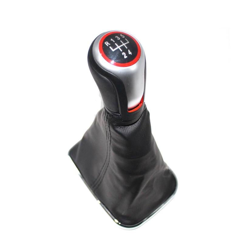 Auto-Schaltknauf 12mm 5 für Geschwindigkeit Auto Schaltknauf Hebel Shifter Gaitor Boot für Golf 4 IV für MK4 GTI R32 für Jetta 1999-2004 von Generisch