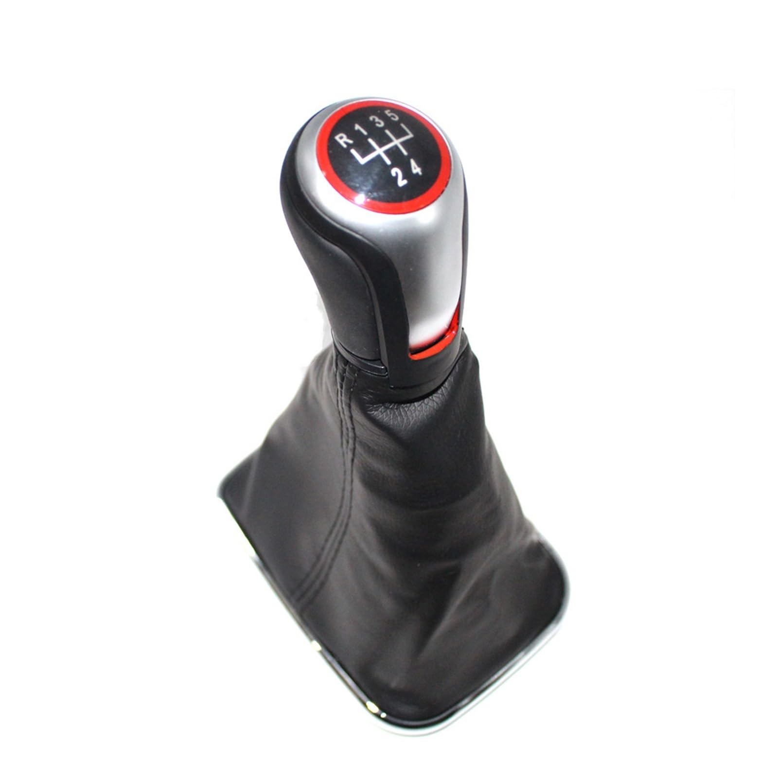 Auto Schaltknauf 12mm 5 für Geschwindigkeit Auto Schaltknauf Hebel Shifter Gaitor Boot für Golf 4 IV für MK4 GTI R32 für Jetta 1999-2004 von Generisch