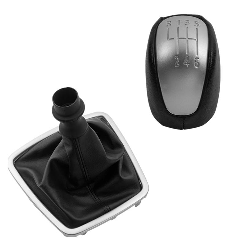 Auto-Schaltknauf Auto Styling Leder Schaltknauf Gamasche BootCase Kragen Für Laguna III MK3 2008 2009 2010 2011 2012 2013 2014 2015(Gear knob and case) von Generisch