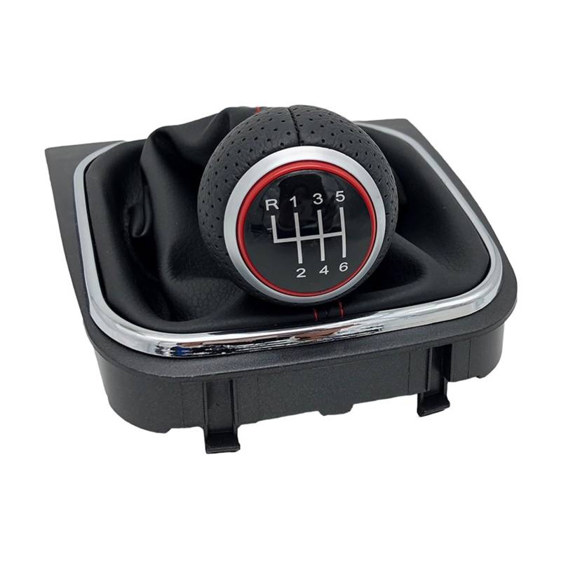 Auto-Schaltknauf Für Golf 5 MK5 R32 für GTI 2004 2005 2006 2007 2008 2009 5/6 für Speed ​​Car Gear Stick Level Schaltknauf für mit Lederkoffer(6 Speed) von Generisch