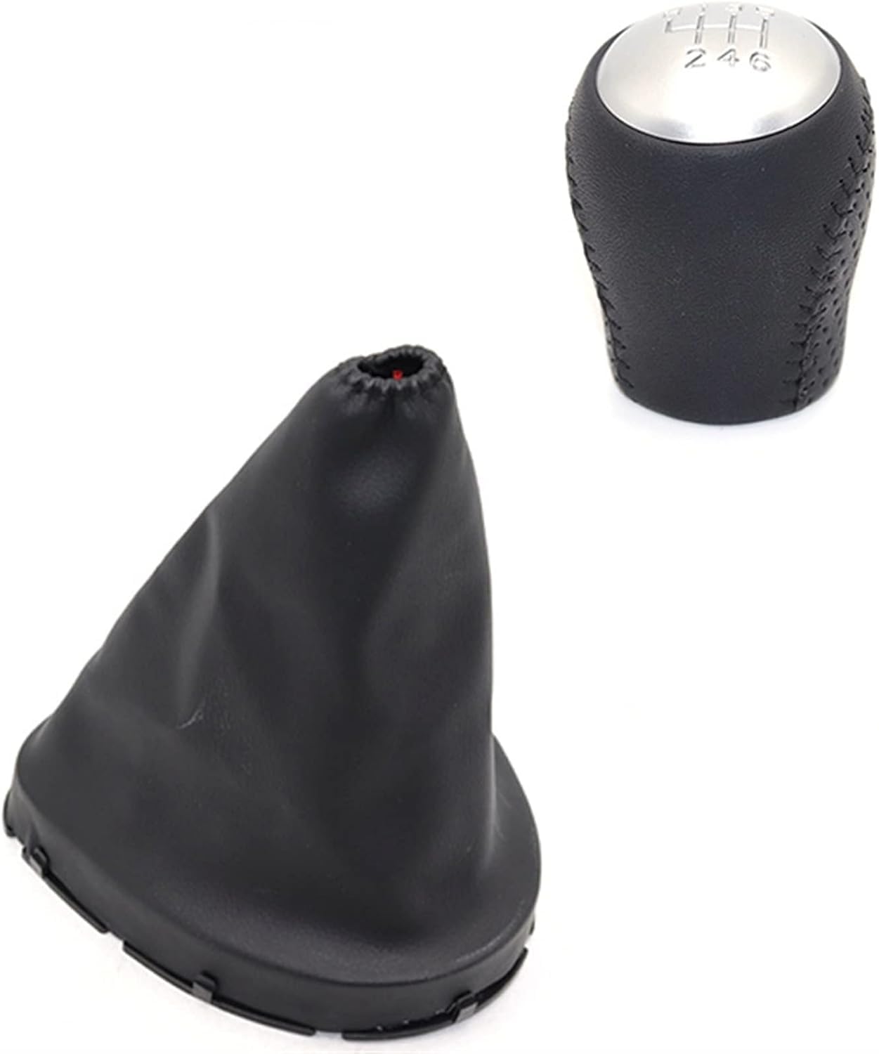 Auto-Schaltknauf Für Nissan für Qashqai I II J10 für X-Trail 2006-2013 Auto-Styling-Zubehör 6-Gang-Schaltknauf Schalthebelmanschette(Knob and Boot) von Generisch