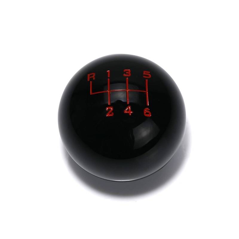 Auto-Schaltknauf Universal 6 für Speed ​​Ball Form Acryl Schaltknauf Schalthebelkopf(Schwarz) von Generisch