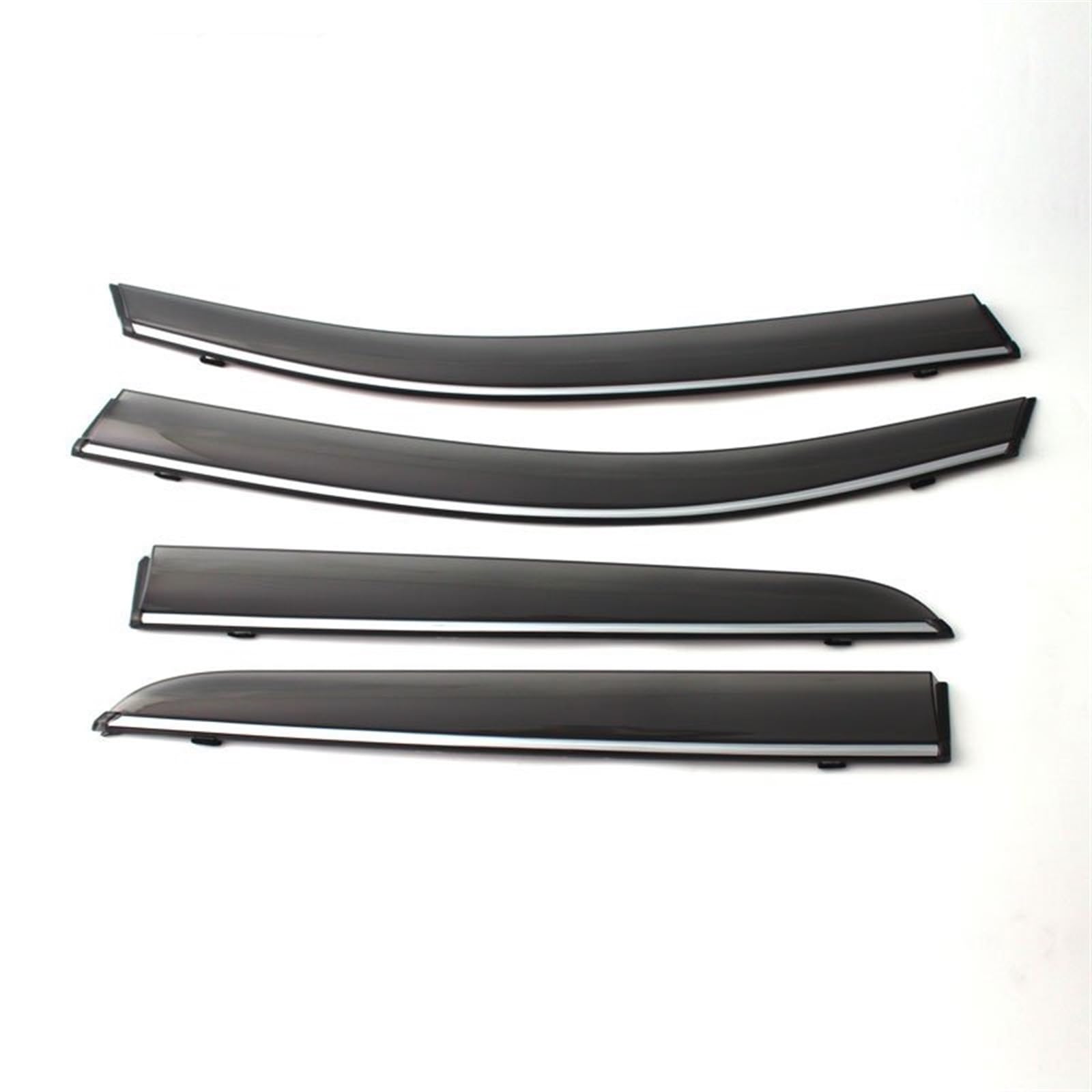 Auto Scheinwerfer Augenbraue Für CRV 2017-2022 Tür Visier Auto Fenster Deflektor Schatten Sonnenschutz Fenster Air Guard Deflektor(Chrome Strip-4pcs) von Generisch