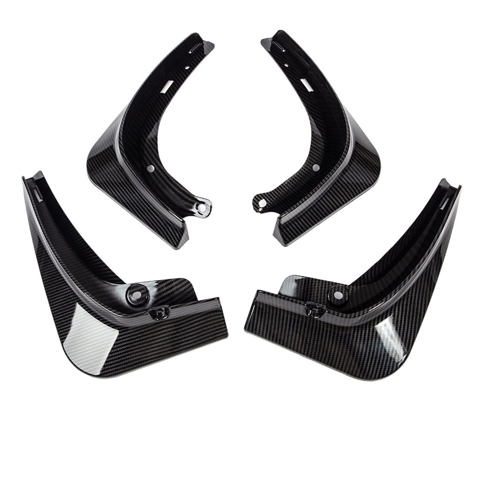 Auto-Schmutzfänger Auto-Schmutzfänger für Tesla für Modell 3 2021 2022 Carbon Fiber Splash Guards Schmutzfänger Mattschwarz ABS Kotflügel Zubehör(Carbon Fiber) von Generisch