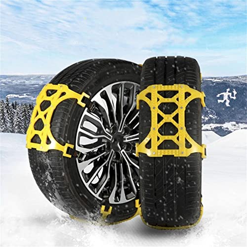 Auto Schneeketten, 6 Stück Auto Schneeketten, für Volvo XC40 XC60 XC70 XC90, verstellbar universal, für Reifenbreite 165-265mm von Generisch