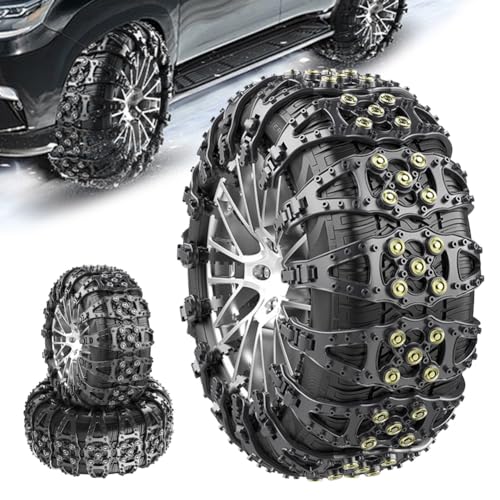 Auto-Schneeketten, universelle Anti-Rutsch-Winter-Notfall-Reifenketten, Sicherheitsketten, einfache Installation für Auto, LKW, SUV, ATV, UTV, für Reifenbreite 165–275 mm (1) von Generisch