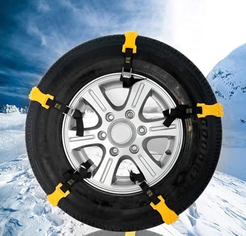 Auto Schneeketten10 Stück Auto Schneeketten, für ID.3 ID.4 ID.5 ID.6 Jetta Lamando Lavida Gran-Lavida Nivus, verstellbar universal, für Reifenbreite 165-265mm von Generisch