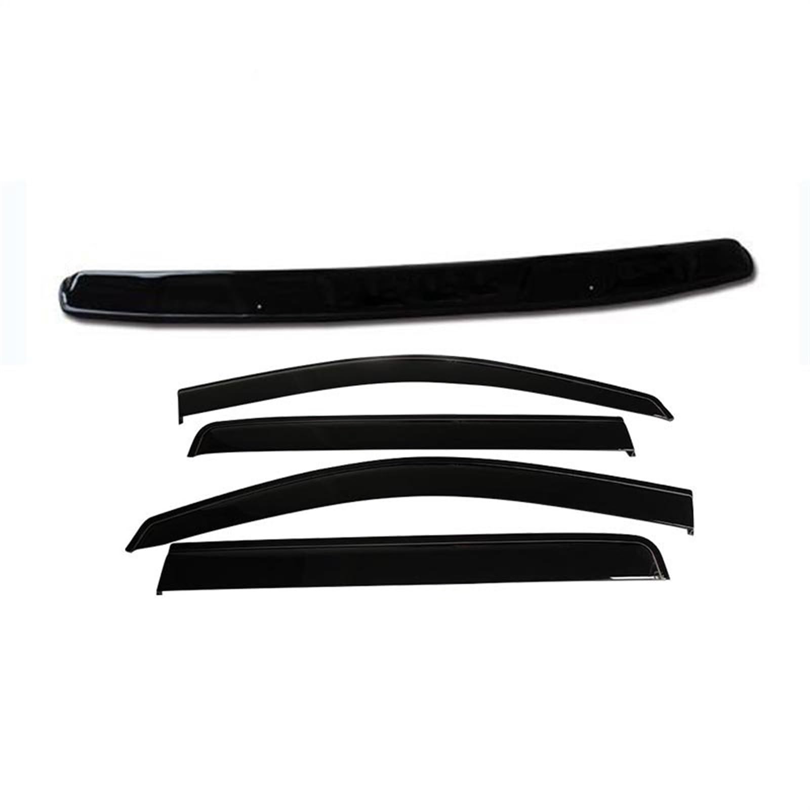 Auto-Seitenfensterspoiler Für Nissan für Navara D40 2005-2013 Motorhaube Wachen Front Schild Steinschlagschutz Schutz Styling(Hood and Visors) von Generisch