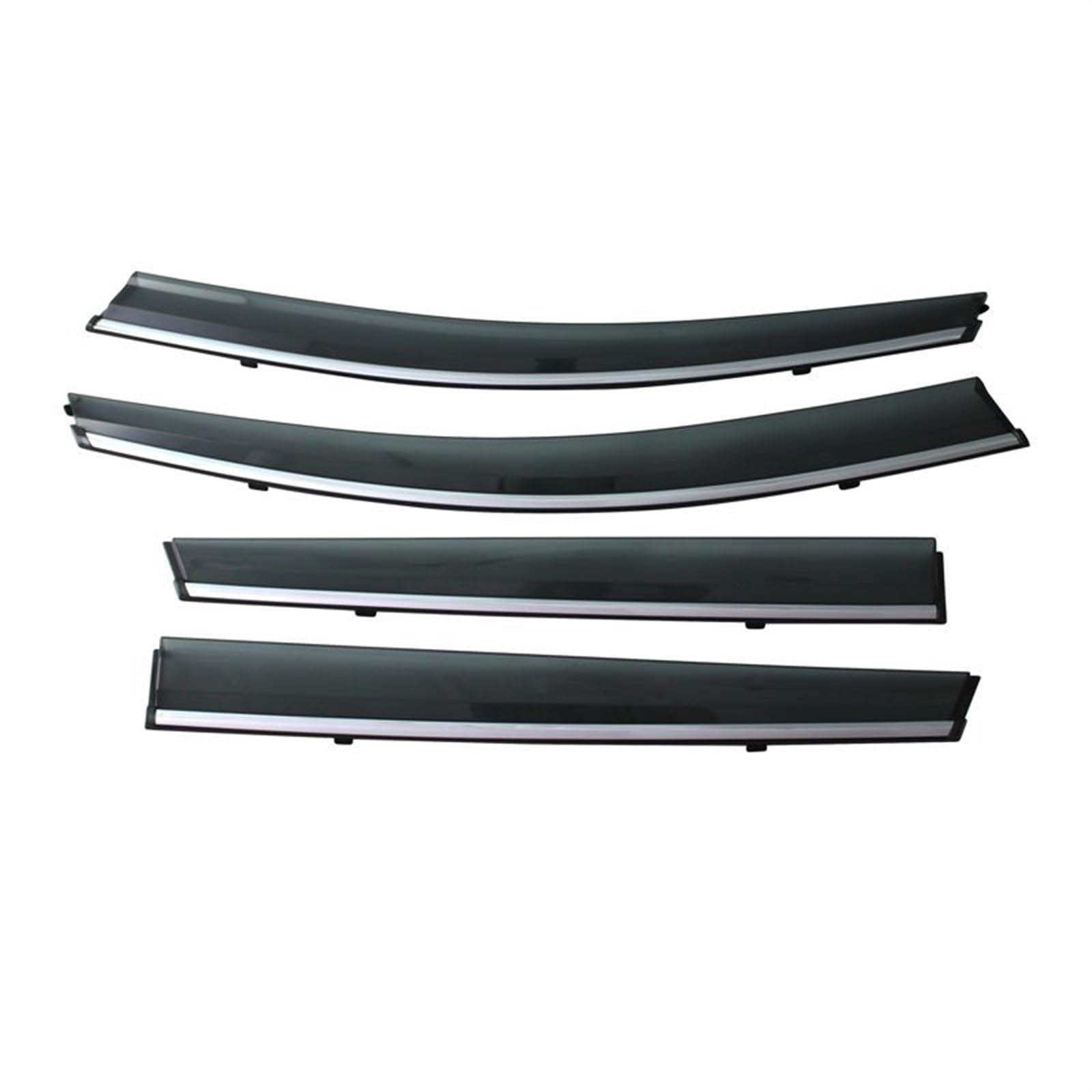 Auto-Seitenfensterspoiler Für Nissan für Qashqai J11 2016-2021 Seitenfensterabweiser Fensterschutz Wetterschutz Türvisier Sonne Regenschutz(Chrome Strip) von Generisch