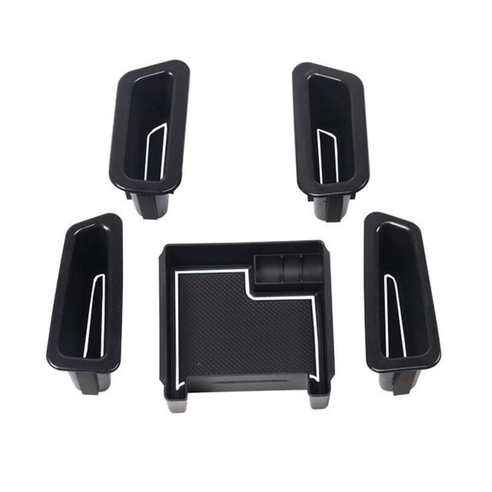 Auto Styling for Volvo S60 V60 Xc60 Lagerung Box Tür Griff Armlehne Box Beige/schwarz Vordere Tür + hintere Tür Finishing Box 2010-2017(Balck 5pcs) von Generisch