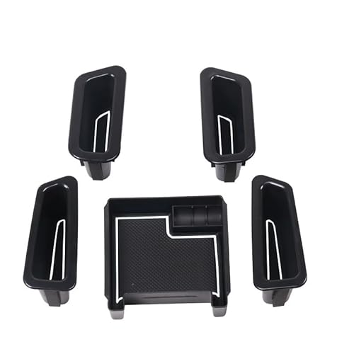 Auto Styling for Volvo S60 V60 Xc60 Lagerung Box Tür Griff Armlehne Box Beige/schwarz Vordere Tür + hintere Tür Finishing Box 2010-2017(Balck 5pcs) von Generisch