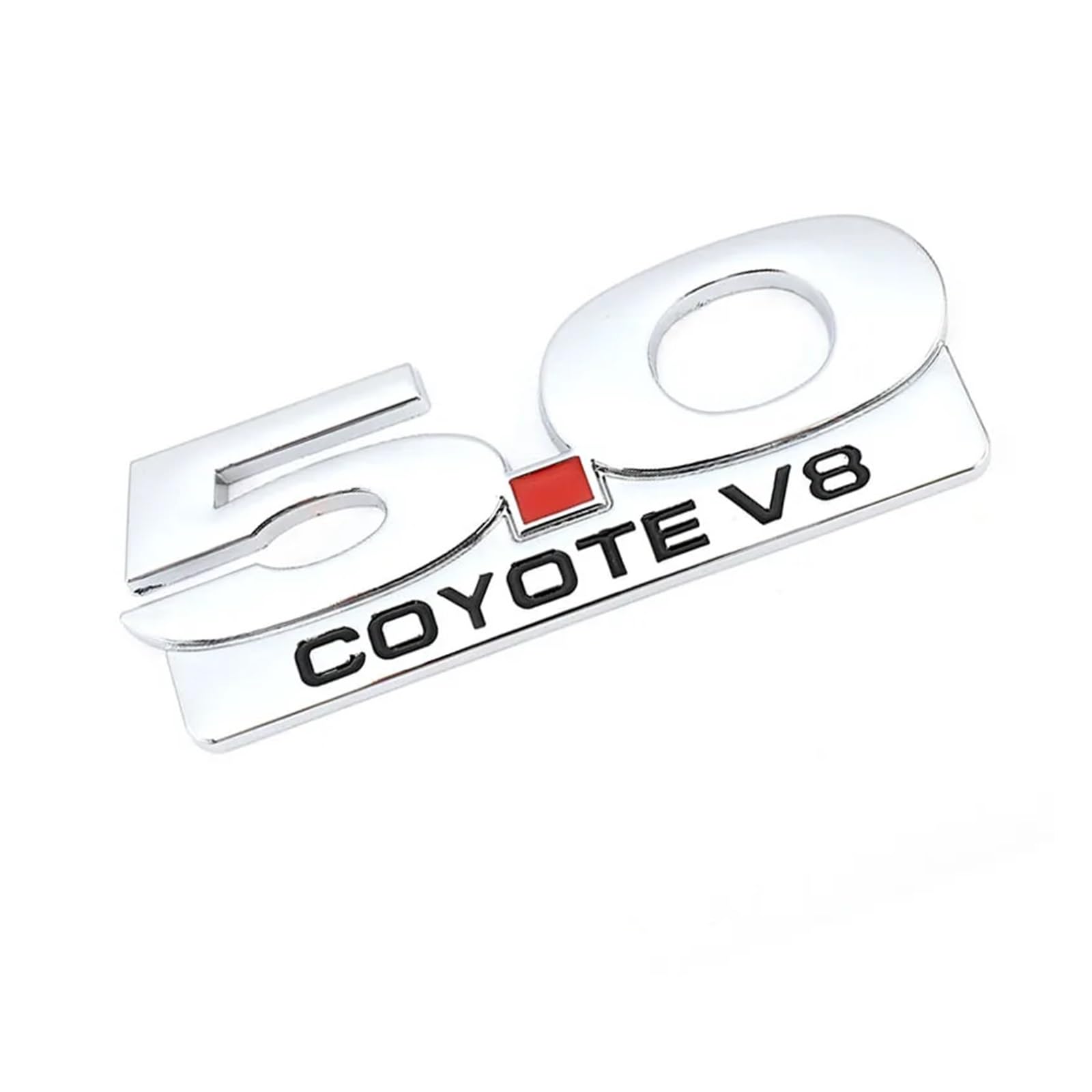 Autoaufkleber 5.0, dekoratives Abzeichen for die Fronthaube, Kühlergrill, Kofferraum, 3D-Autoaufkleber, kompatibel mit dem 5.0 Coyote V8 TWIN Turbo-Abzeichen(5.0 Coyote Sticker2) von Generisch