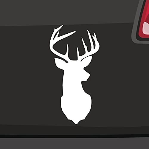 Autoaufkleber Hirsch Silhouette Sticker Jäger Kopf Kontur Rotwild Deer Head Reh in 6 Größen und 21 Farben von UNGROL