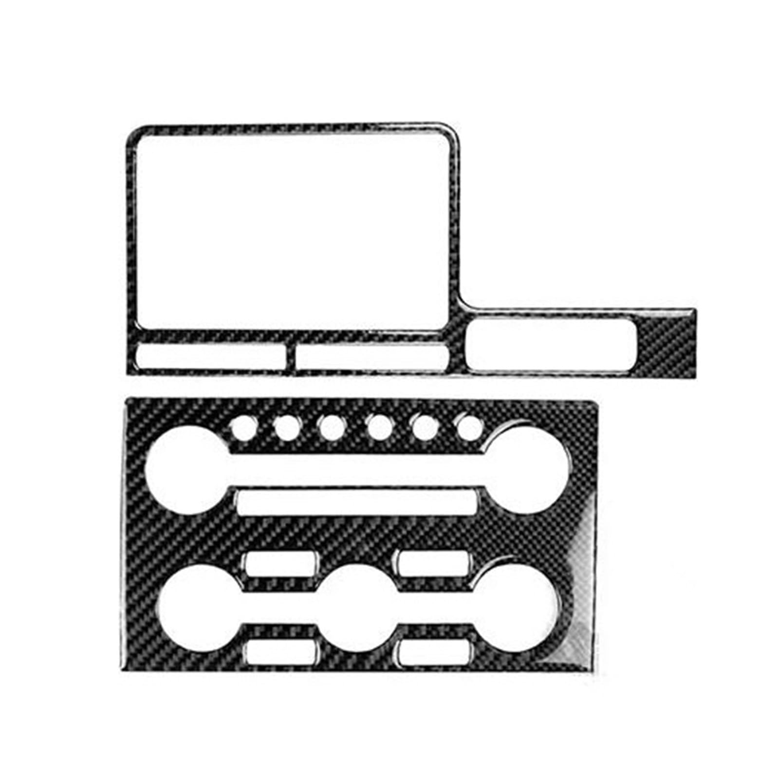 Autodekorationen Innenraum Auto Radio Konsole Aufkleber Navigation Display Surround Abdeckung Zubehör Dekoration Für GTR R35 2008-2016(Schwarz,RHD) von Generisch