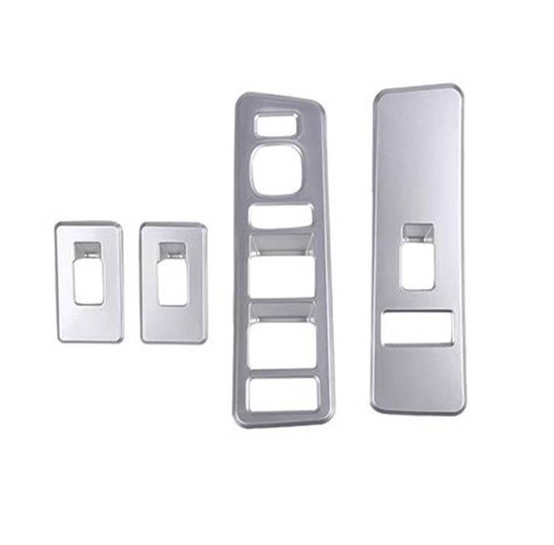 Autodekorationen Innenraum Für H2 2003-2007 Auto Innenfenster Für Glas Lift-Taste Für Schalter Rahmen Abdeckung(Silber) von Generisch