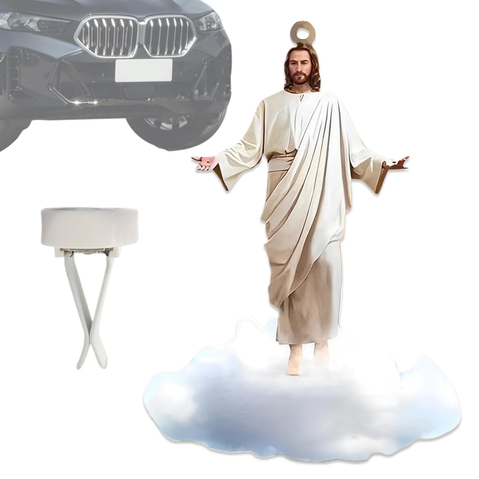 Autoentlagerungsclip | Nette Dekoration Lufterfrischer Outlet Clip | Jesus Acryl Air Outlet Decoration | Auto Inneneinrichtung Charme | Inneneinrichtung für LKW, Limousine, Automobile von Generisch