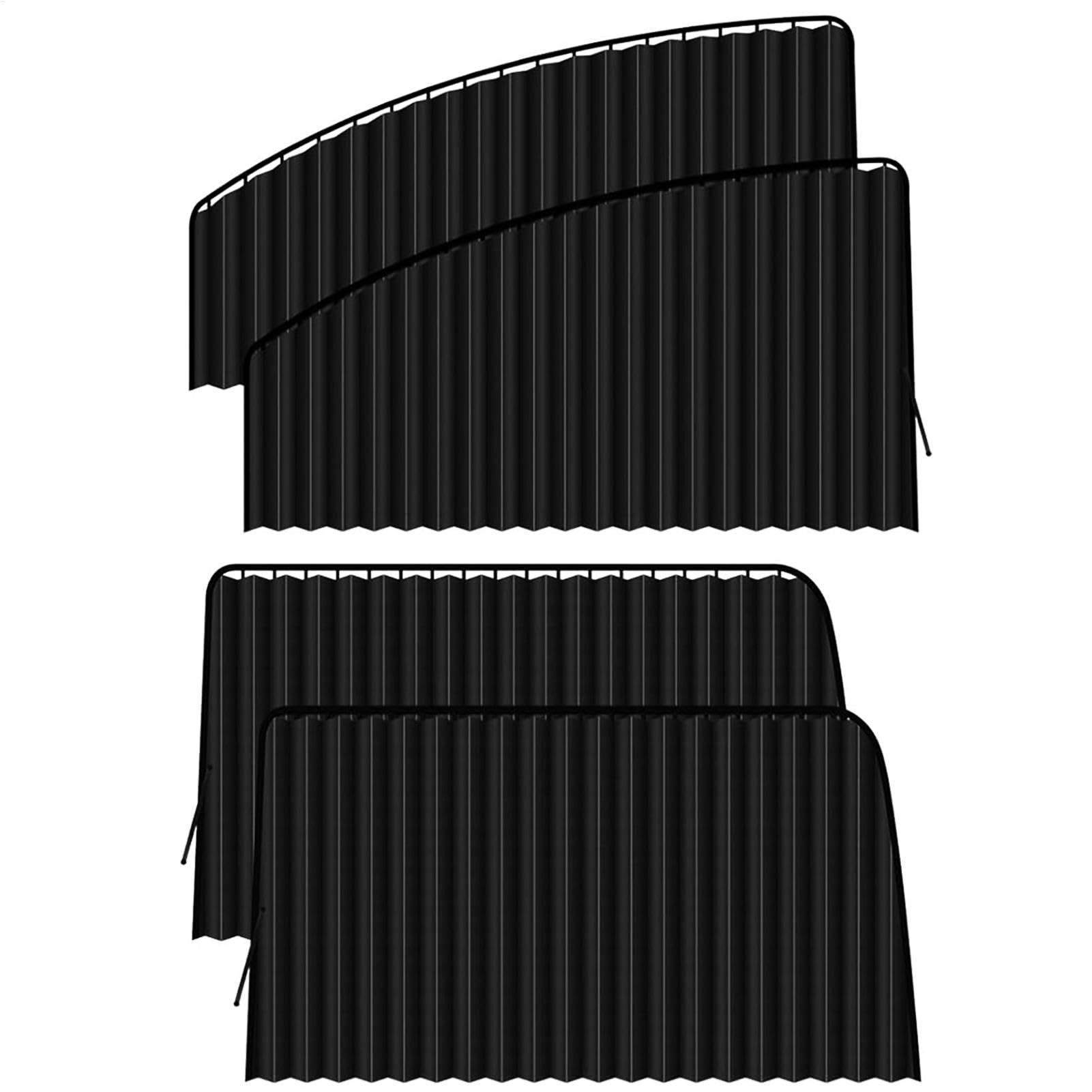 Autofensterblenden | 4 Stück tragbare Seitenfensterabdeckungen | Verstellbare Verdunkelungsrollos für Privatsphäre und Sonnenschutz, perfekt für Camping, passend für die meisten Automodelle und SUVs von Generisch