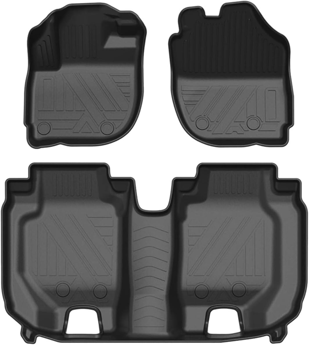 Autofußmatten Automatte für Dacia für Logan III für Renault für Taliant für Logan LJI MK3 2021-2024 Automatte(Schwarz) von Generisch