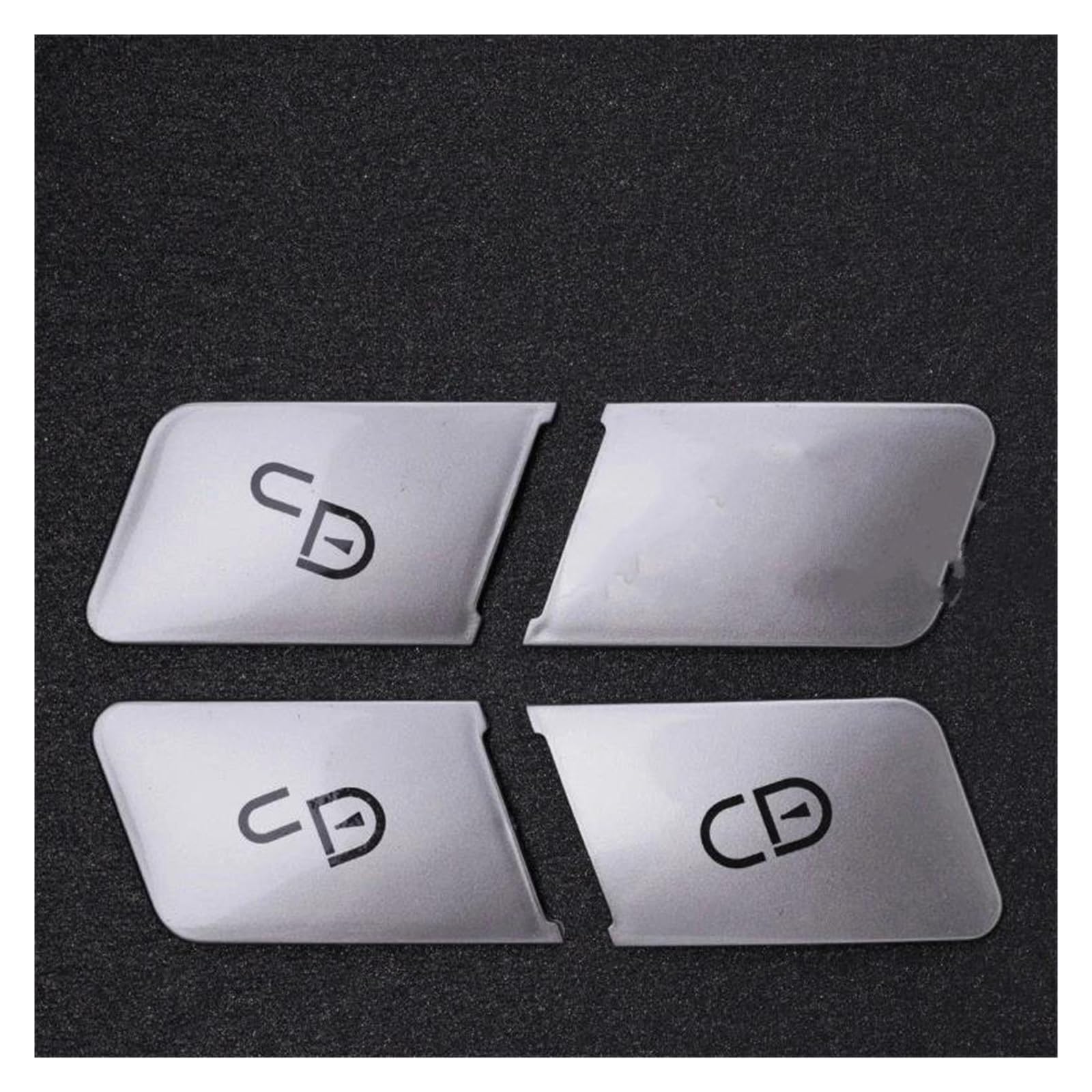 Autoinnenleiste Aufkleber für die Memory-Lock-Taste am Autotürsitz, für Mercedes für Benz für ACE-Klasse W204 W212, für CLA/GLA/GLK/GLE/CLS/GL/ML Car Trim Strips(4pcs Silver) von Generisch