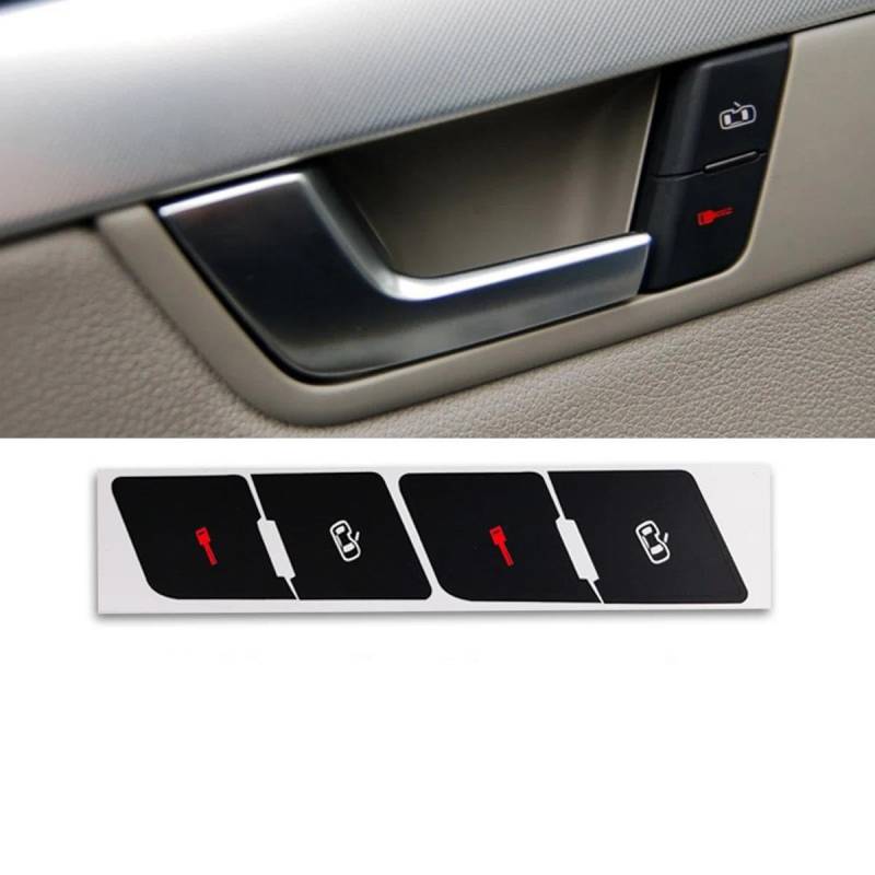 Autoinnenleiste Für A4 B6 B7 Reparaturaufkleber 2000-2008 Reparatursatz für Fensterheberschalter für Armaturenbrett, ESP-Alarm, Klimataste Car Trim Strips(Door Lock) von Generisch