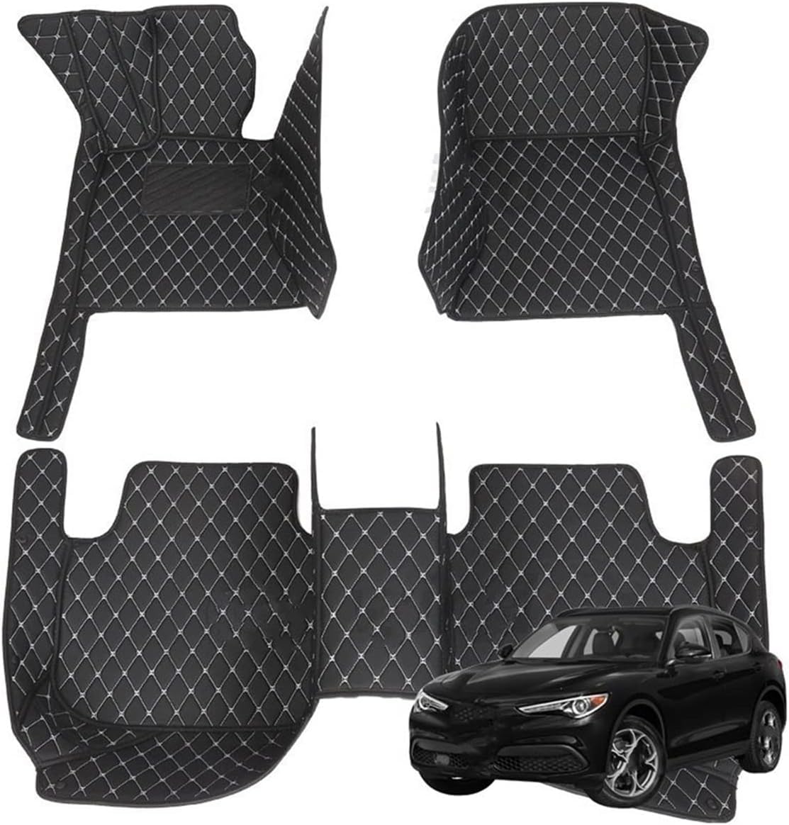 Automatten-Bodenmatte Auto-Fußmatten für Toyota für Land für Cruiser für Prado 150 J150 2010-2016(Price for 5 Seats 5) von Generisch