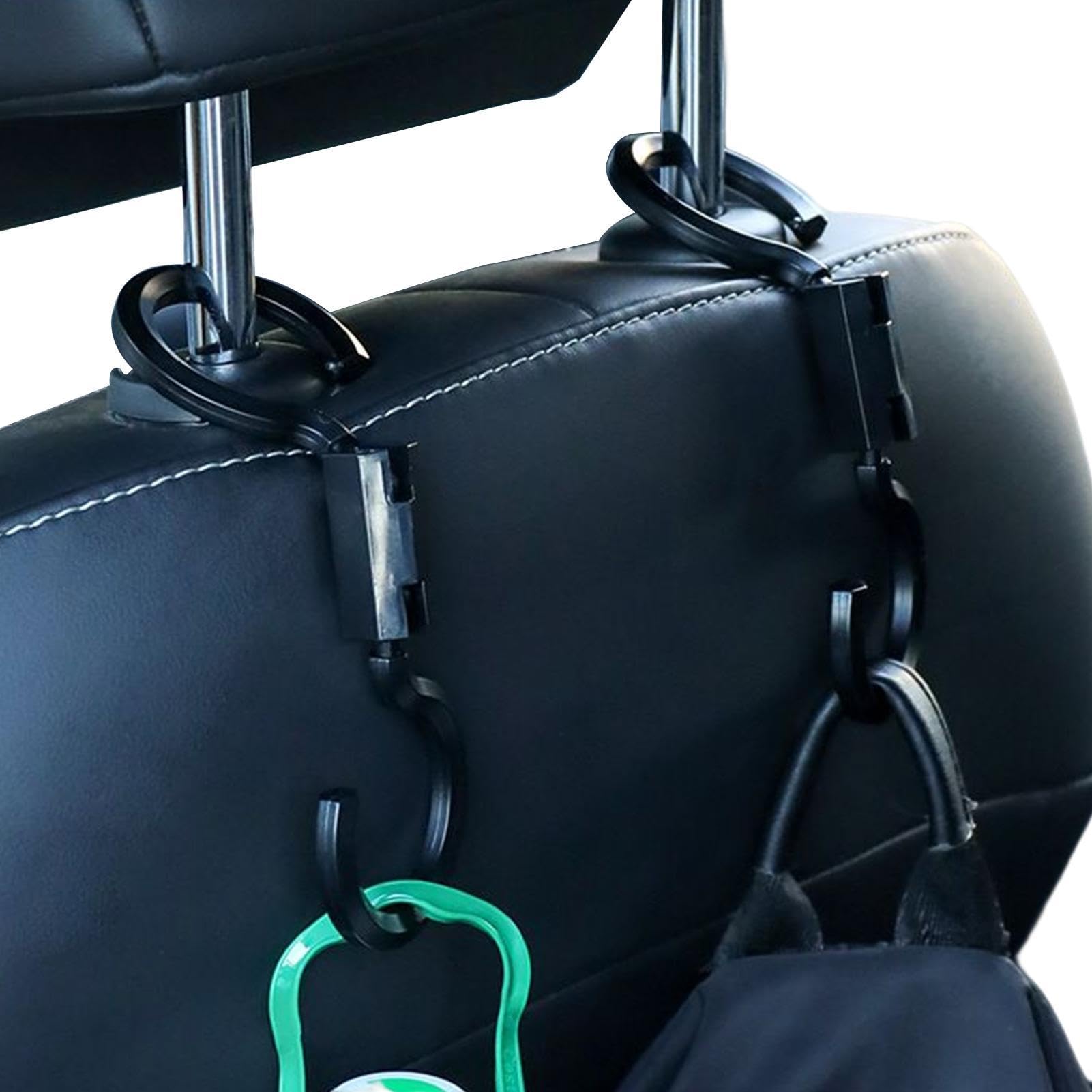 Autositzbügel, Haken für die Kopfstütze der Autositz | 2x S form Car Headrest Hanger,Organizer -Rack für Geldbeutel, Fahrzeug -Innenraumzubehör für Geldbeutel von Generisch