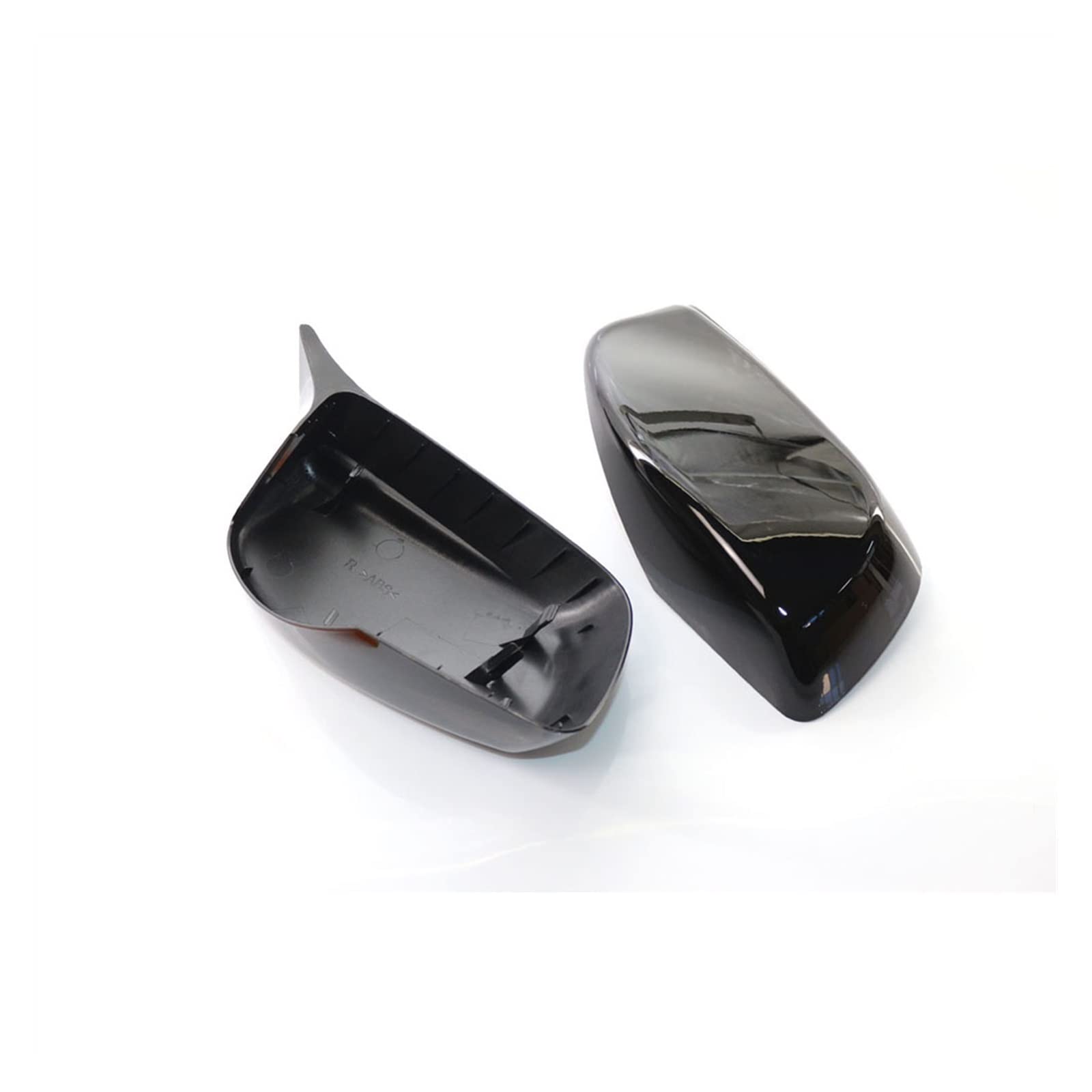 Autoteile Auto Rückansicht Tür Außenspiegel Seitenspiegel Abdeckkappen Shell Case Für E60 E61 E63 E64 5er Modell 2004-2008 Auto Tür Außenspiegelkappe(Gloss Black-Horns) von Generisch