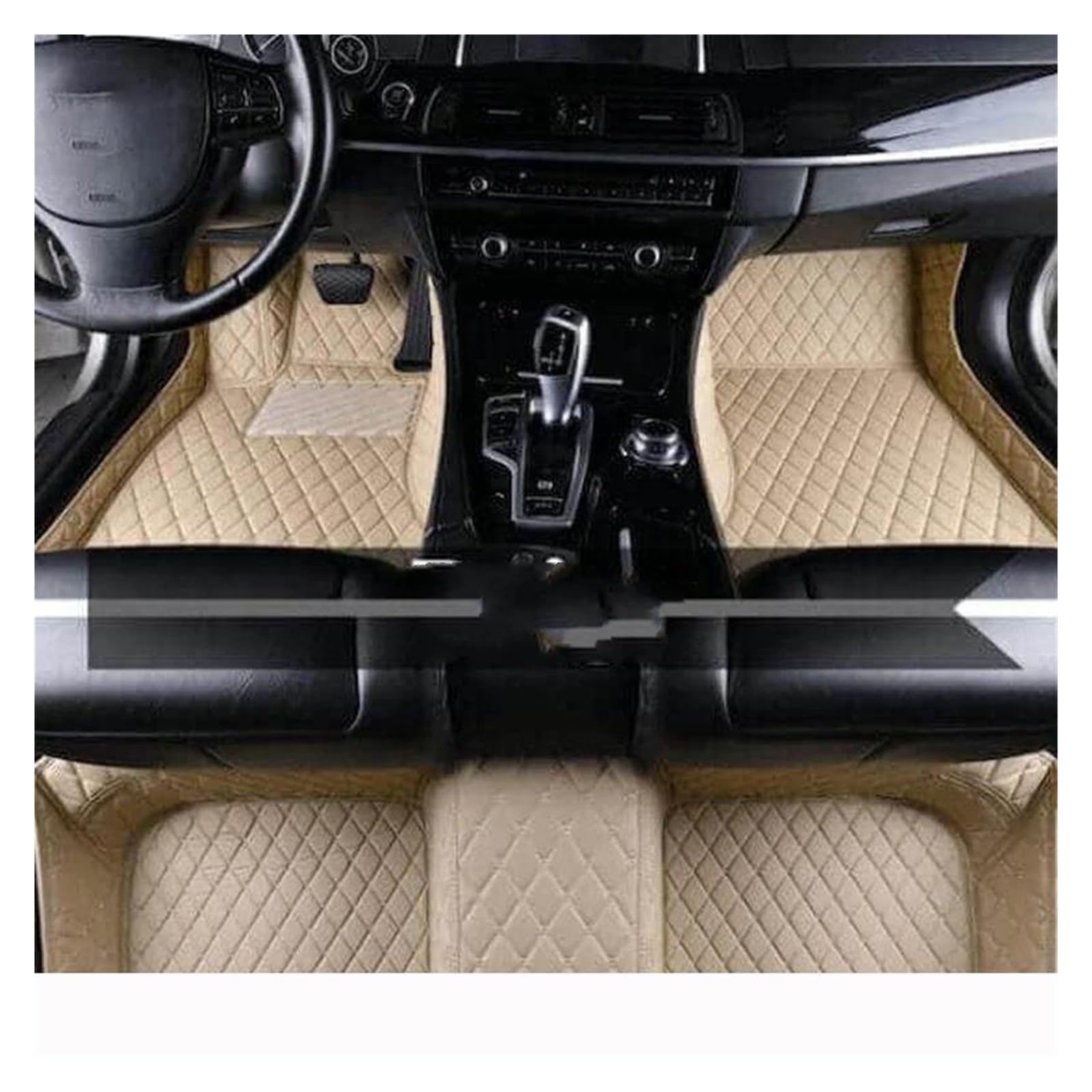 Autoteppich Custom Car Fußmatten Für Captur 2014 2015 2016 2017 Auto Fuß Pads Automobil Teppich Abdeckung Antirutschmatte Auto(Beige) von Generisch