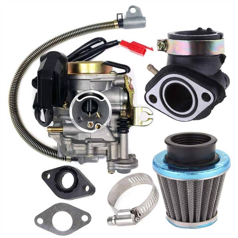 Autovergaser Autovergaser Vergaser für Fit GY6 50CC 49CC 80cc 4 Takt für Roller Taotao für Motor 18mm Vergaser für Ansaugkrümmer Luftfilter von Generisch