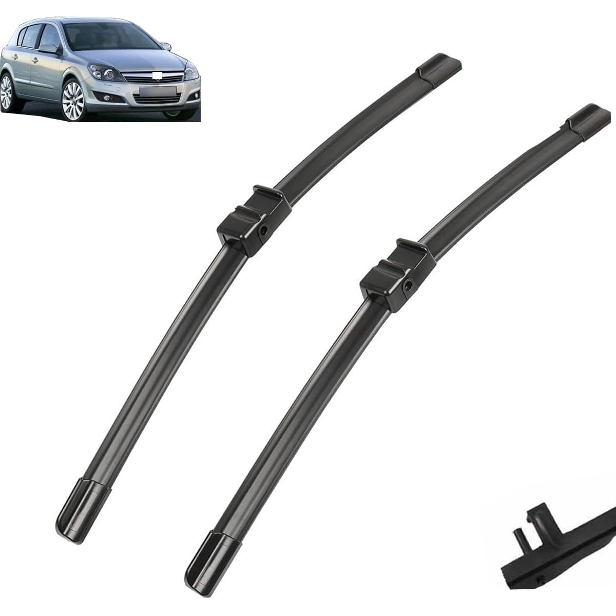 Autowischer, kompatibel mit Opel Astra H 2004–2009, weiche Gummi-Frontscheibenwischerblätter, automatische Scheibenwischer, 22 Zoll, 18 Zoll, 550 mm, 450 mm von Generisch