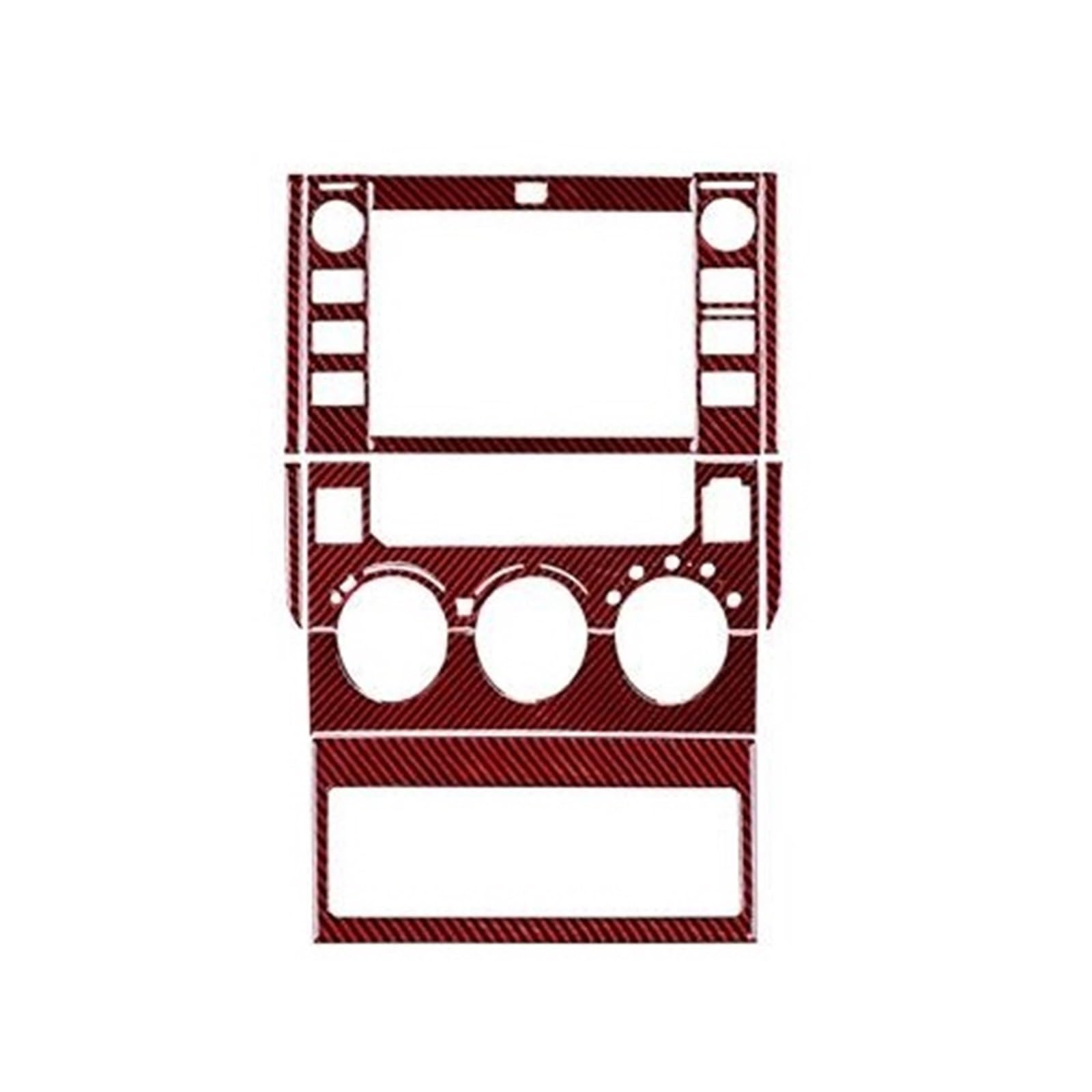 Autozubehör Innenzierleisten Auto-Navigationsbildschirm-Panel-Zubehör, Carbon-Look-Aufkleber für Tundra 2014–2021(Black Red,B) von Generisch