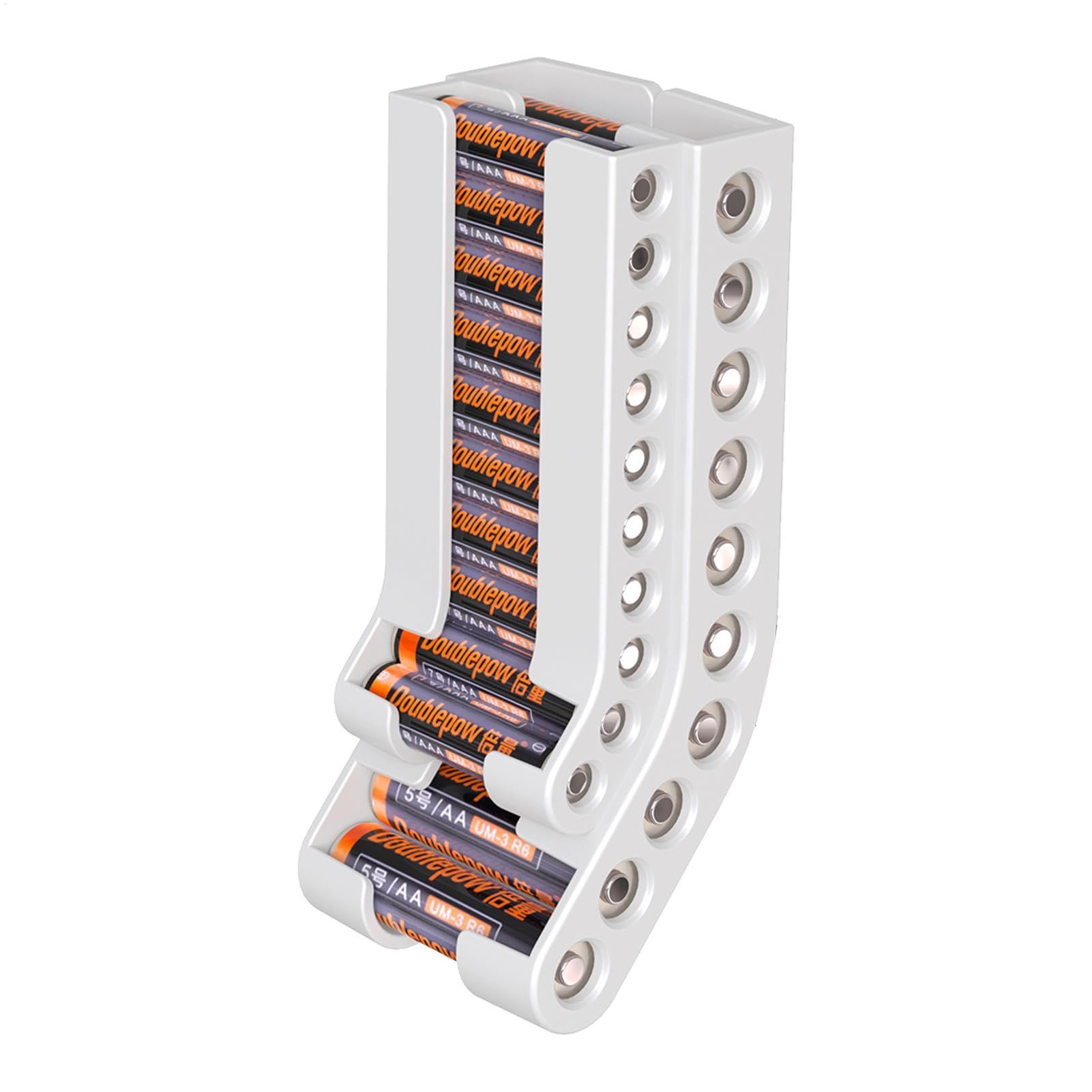 Batterie Aufbewahrung Organisator - AA/AAA-Batteriespenderhalter, AA & AAA Combo K-leiner Batteriehalter, Wandmontage Batteriespender, Wandhalterung Für 10 AA Und 10 AAA-Batterie-Organizerhalter von Generisch