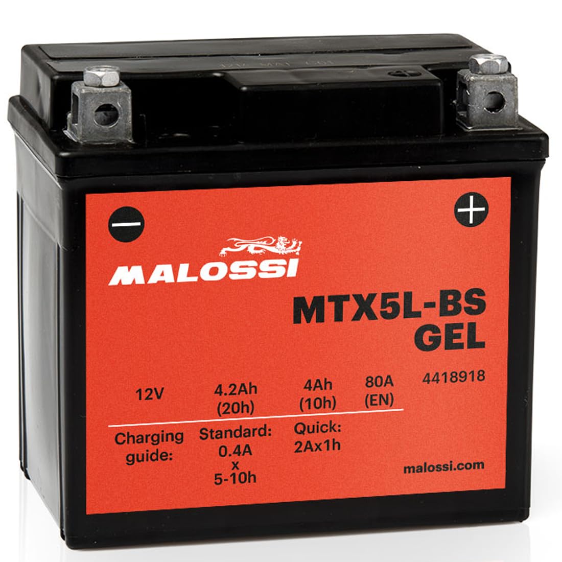 Batterie Gel MTX5L-BS YTX5L-BS E-TON Beamer II 2T (PN2B) 50 2005 2006 von Generisch