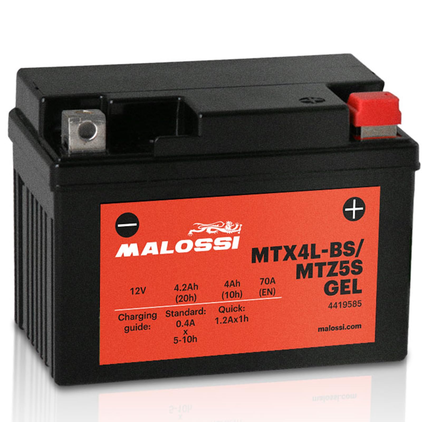 Batterie M A L o s i MTX4L-BS YTX4L-BS / MTZ5S YTZ5S A Gel vorgeladen YZF-R 125 2019 2020 von Generisch