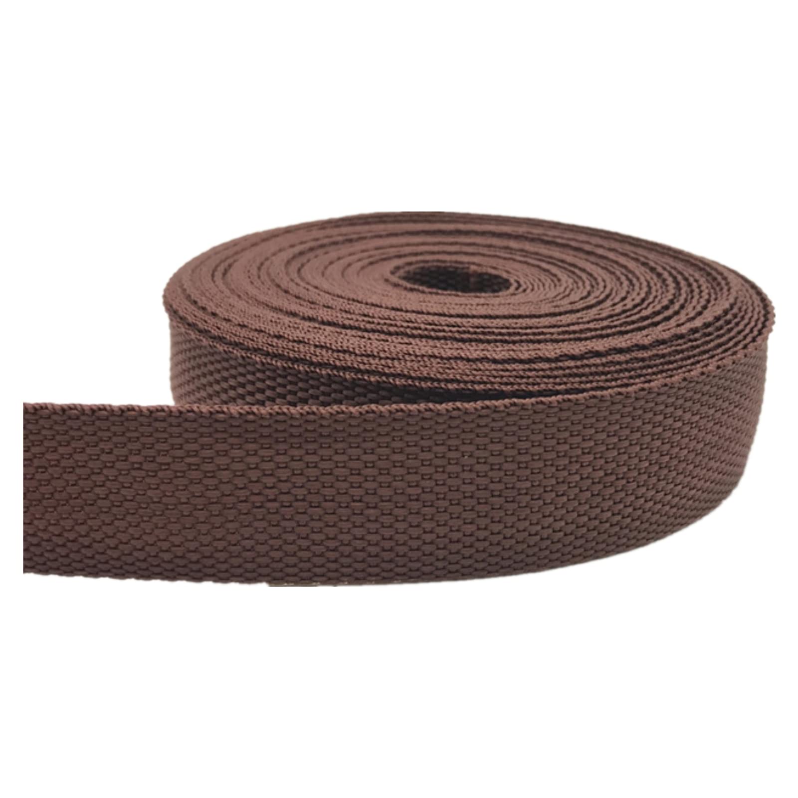 Baumwoll-Twill-Klebeband, gewebtes Gurtband für Taschen, Polypropylen, Gepäckgurt, strapazierfähig, Schrägband, Braun, 38 mm von Generisch