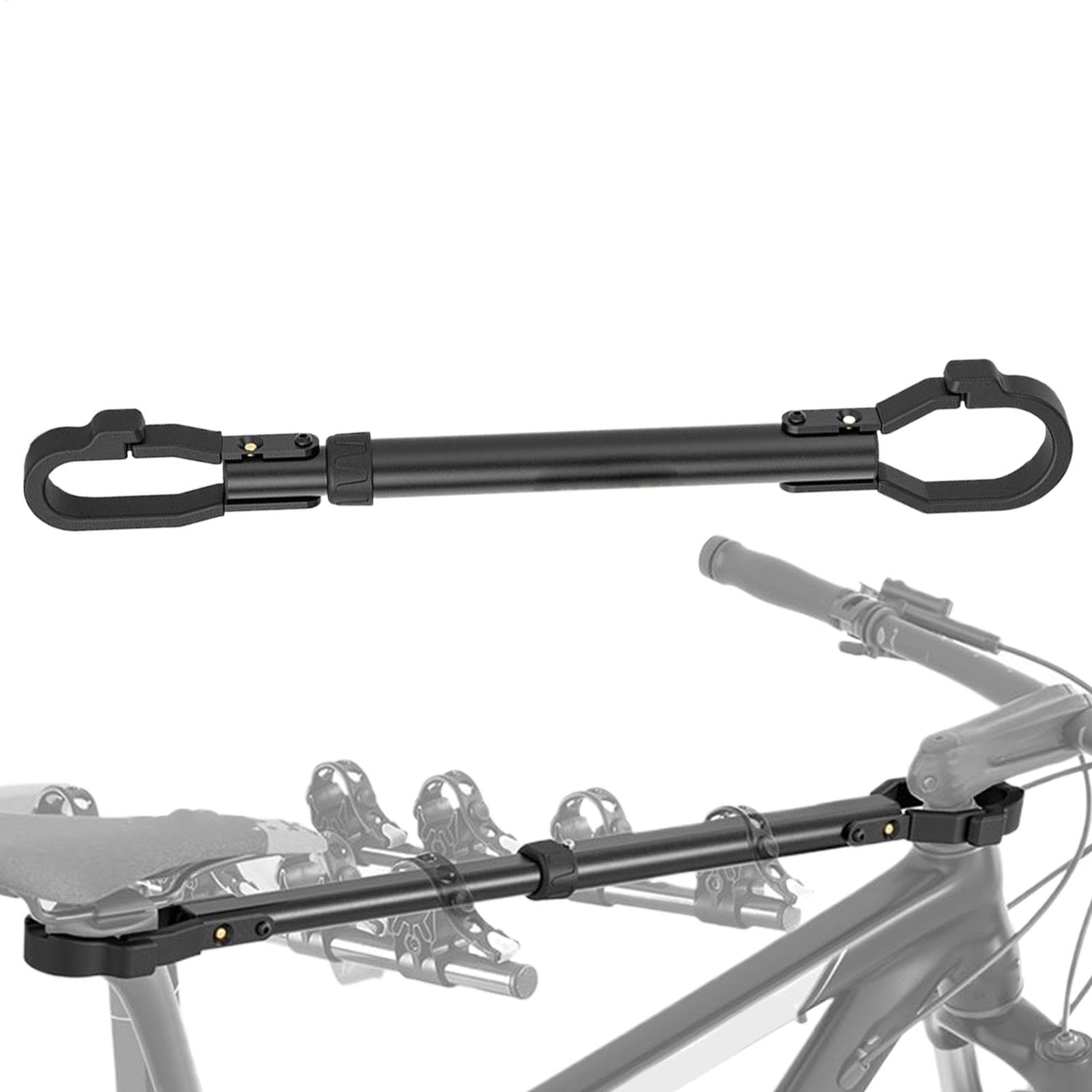 Bike Crossbar - Bike Rack Verstellbarer Adapterstange und Rahmenkreuzbar | Verdickte verstellbare Dachregal -Fahrradhalterung | Motorradlehrbär Extender | Schleppstäbe obere Röhrchen -Balance -Stangen von Generisch