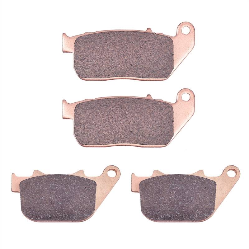 Bremsbeläge Vorne Und Hinten Bremsbeläge Set für DAVIDSON 883 XL883L für Superlow XL883N Eisen 883 XL1200 XL1200C XL für Sportster für Custom(Copper Based) von Generisch