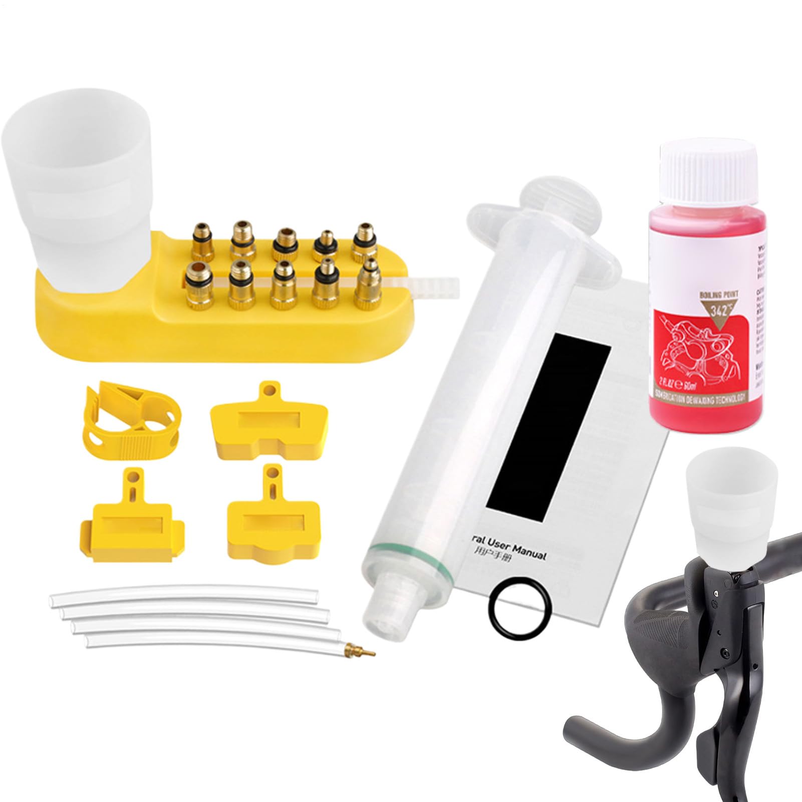Bremsflüssigkeitsblutungs -Kit - Bremsblut -Kit für | 60 ml Berghydraulik -Disc -Werkzeug | Handbuch für Zylinderreparaturen | Berghydraulikscheibenbehinderte für Zuhause, Reparaturwerkstatt, Bremsflüssigkeitsblutungs -Kit - Bremsblut -Kit für | 60 ml Berghydraulik -Disc -Werkzeug | Handbuch für Zylinderreparaturen | Berghydraulikscheibenbehinderte für Zuhause, Reparaturwerkstatt, von Generisch
